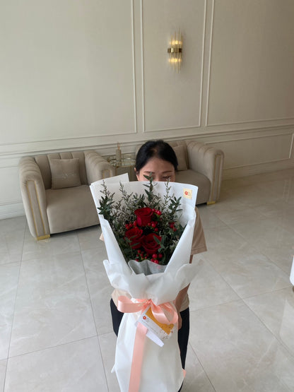 First Blush – 3 Red Roses Bouquet