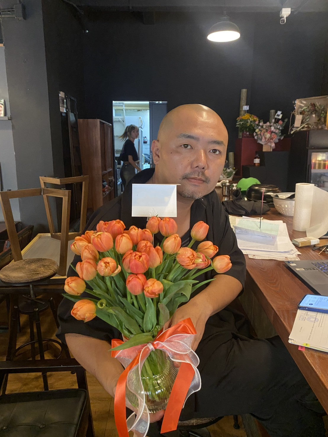 Timeless Tulips - 30 Tulips in Flower Vase - BestBloomBuddy