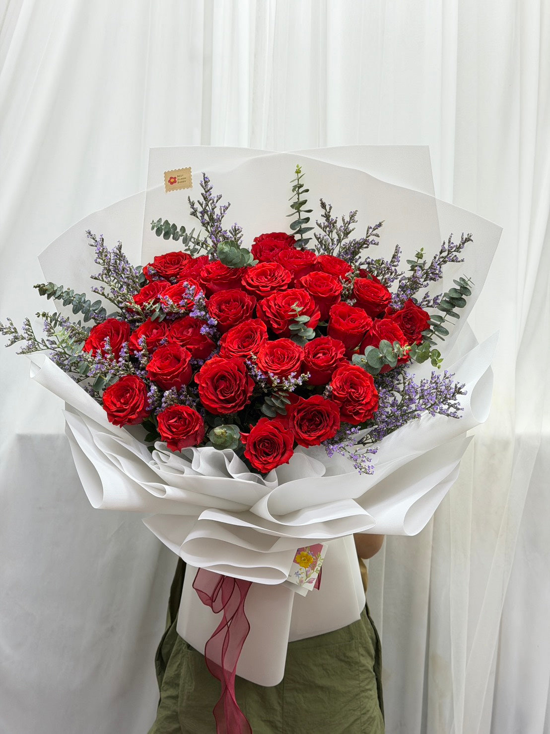Grand Red Love – 30 Red Roses Bouquet | Valentine's Day Collection