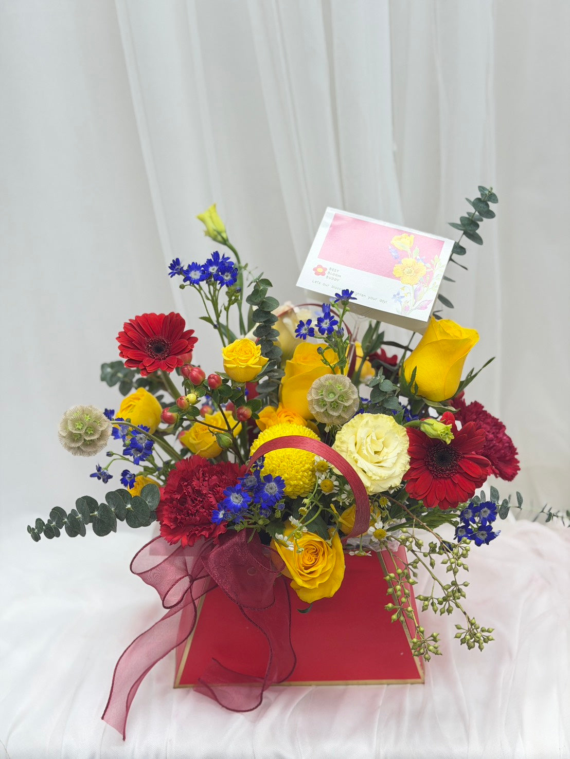 Vivid Charm – Flower Basket - BestBloomBuddy