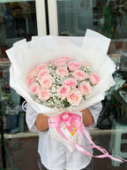 Sweet Angel – 20 Pink Peony Roses (Garden Roses)