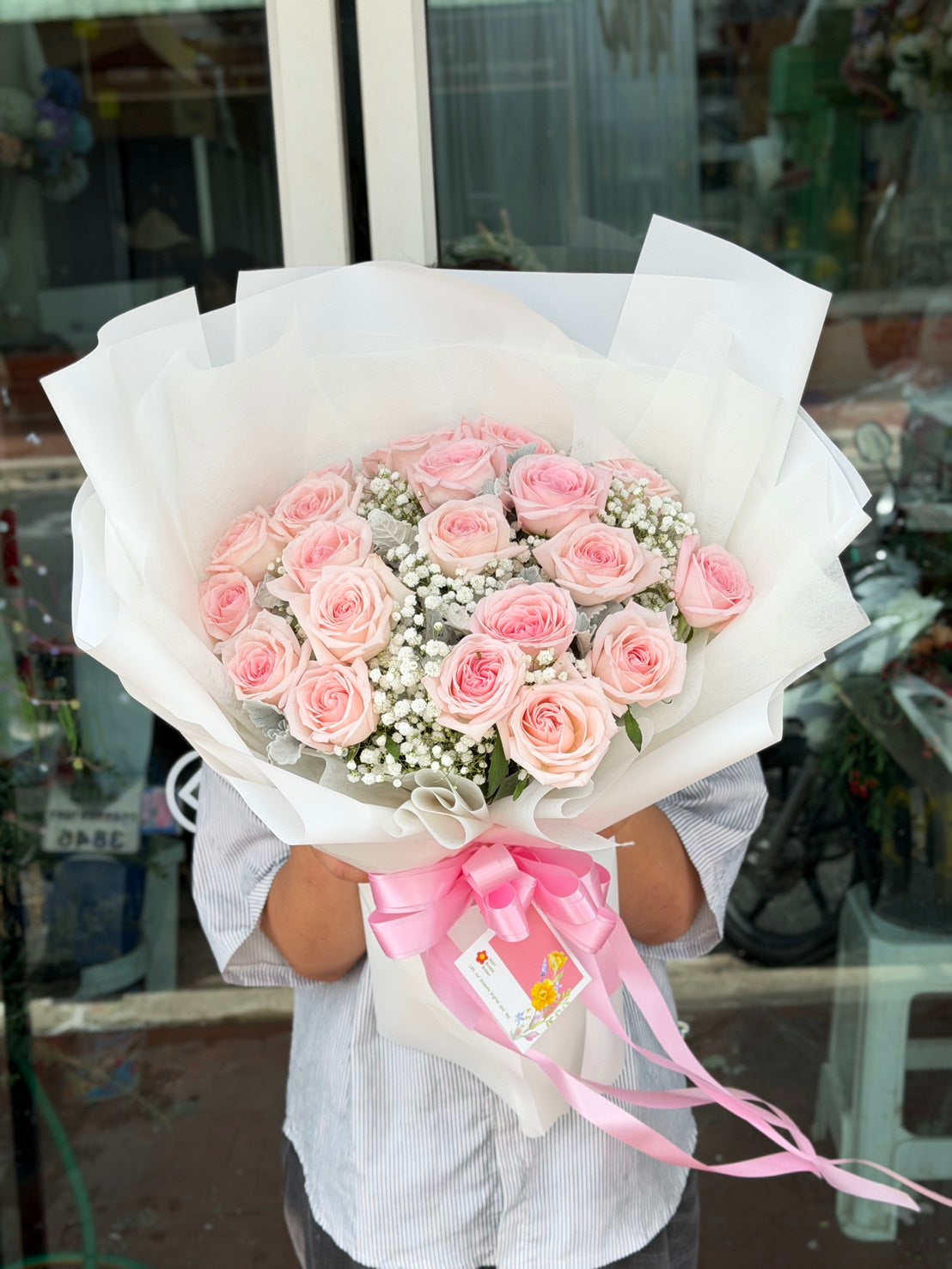 Sweet Angel – 20 Pink Peony Roses (Garden Roses)