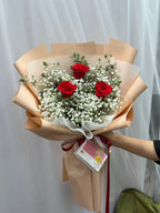I Love You – 3 Red Roses Bouquet