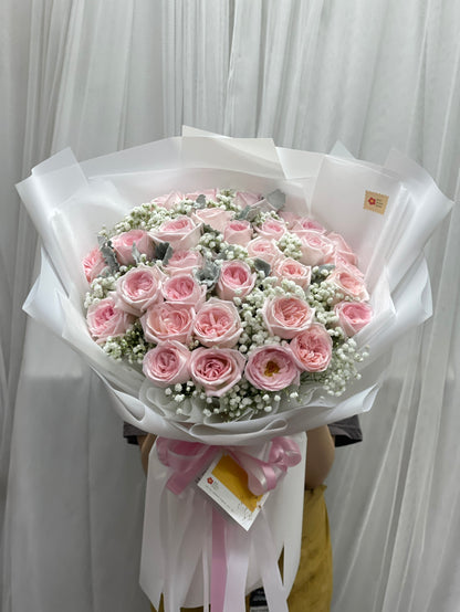 Sweet Angel – 20 Pink Peony Roses (Garden Roses)
