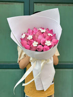 Pink Lotus bouquet featuring fresh, vibrant lotus flowers from BestBloomBuddy, perfect for elegant floral decor.