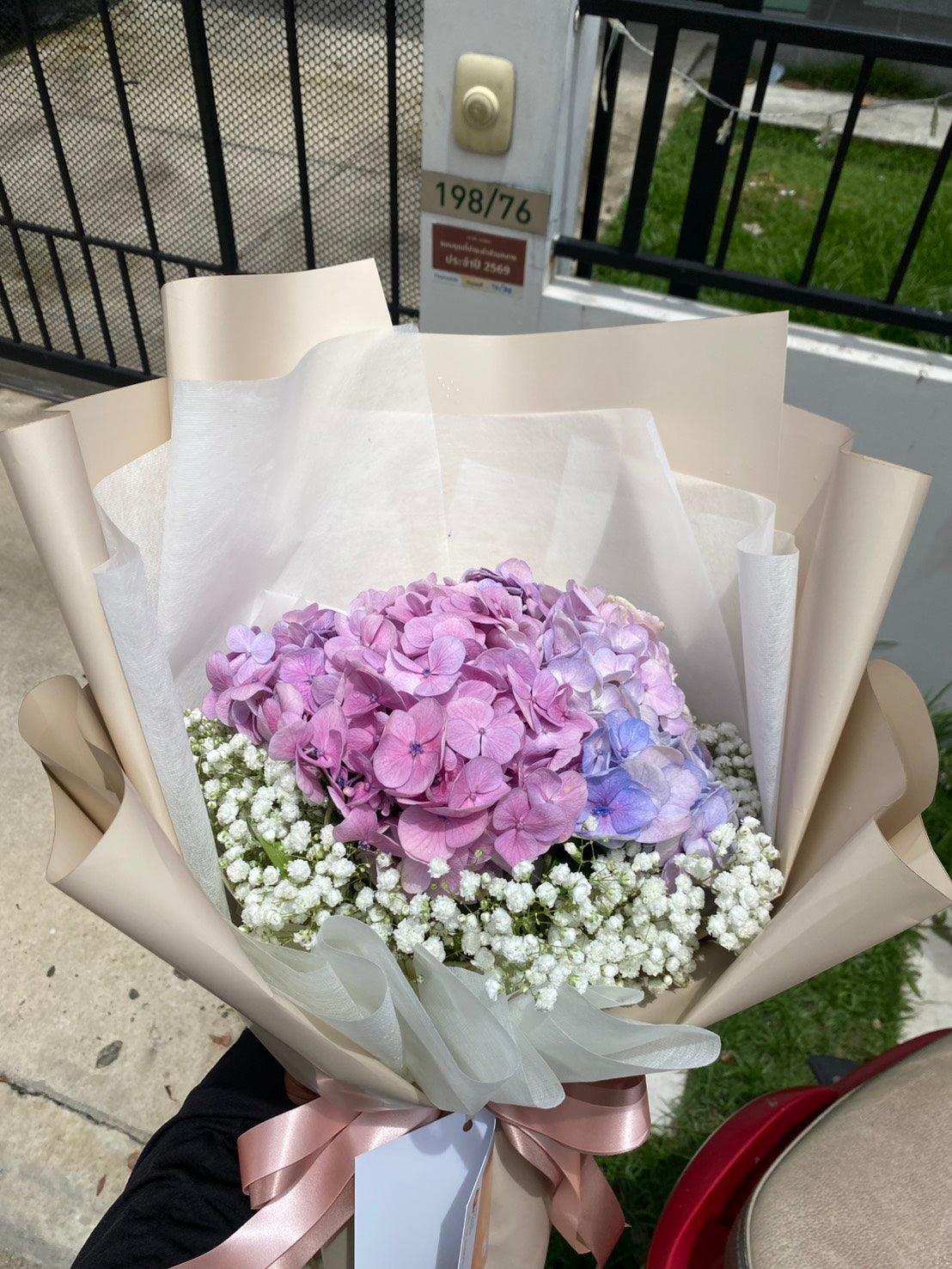 Gentle "Purple" Pastel - Hydrangea Bouquet - BestBloomBuddy