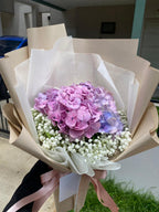 Gentle "Purple" Pastel - Hydrangea Bouquet - BestBloomBuddy