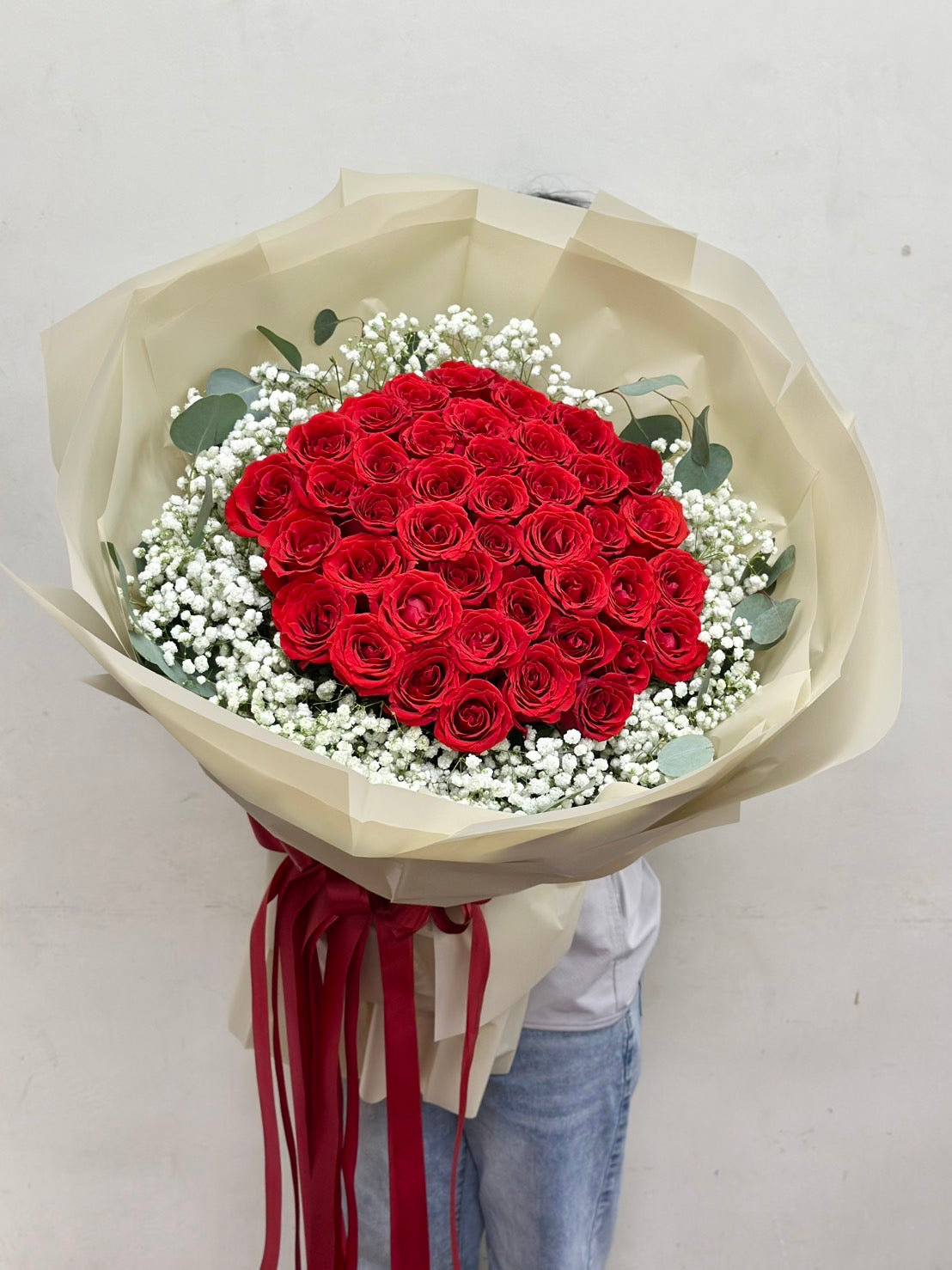 My Heart - 50 Red Roses Bouquet - BestBloomBuddy