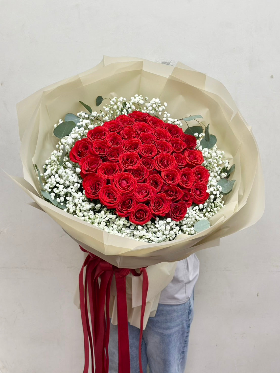My Heart - 50 Red Roses Bouquet - BestBloomBuddy