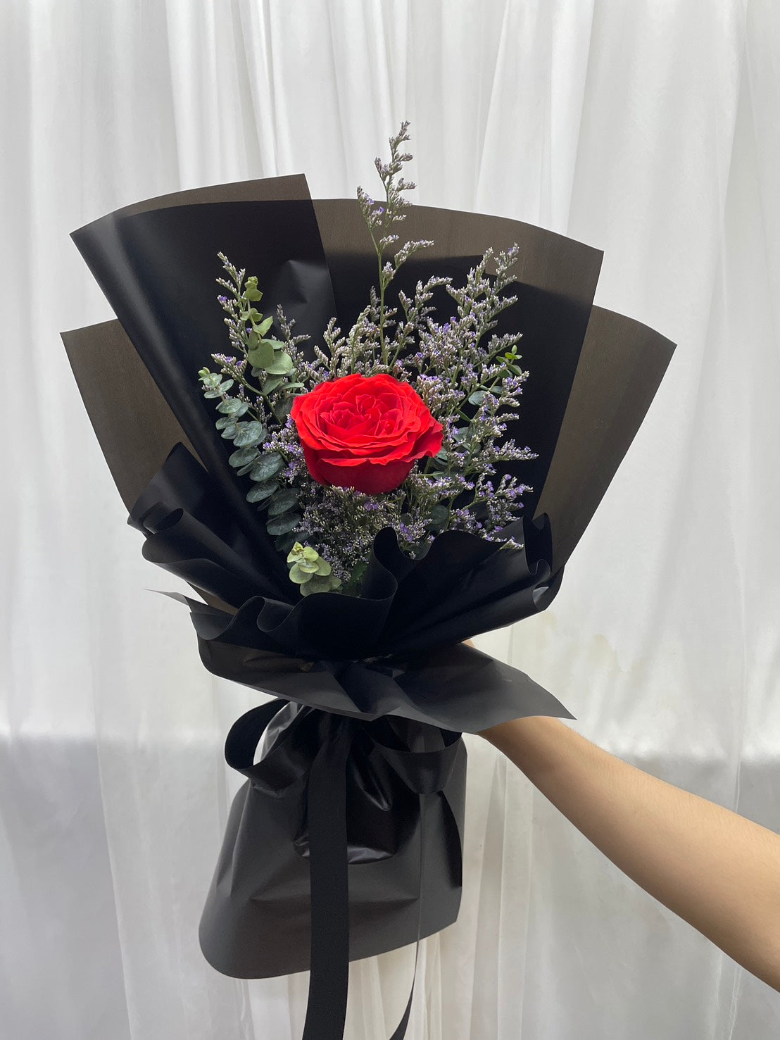 One & Always – Single Red Rose Bouquet | Valentine's Day Collection