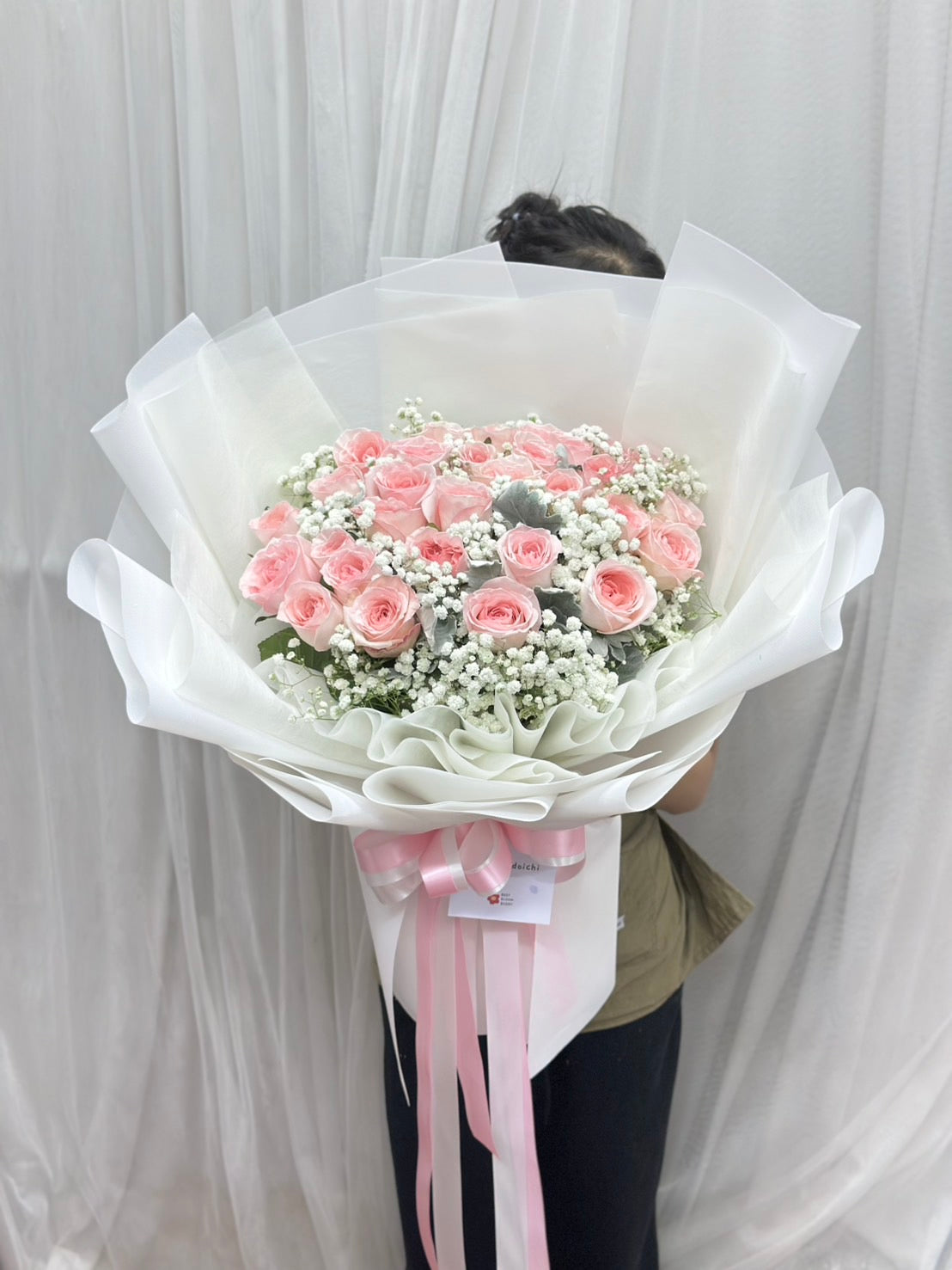 Sweet Angel – 20 Pink Peony Roses (Garden Roses) - BestBloomBuddy