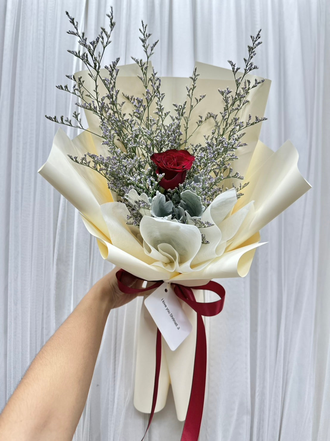One & Only - Single Red Rose Bouquet - BestBloomBuddy