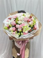 Simply Gorgeous – Lilies, Carnations and Roses Bouquet - BestBloomBuddy