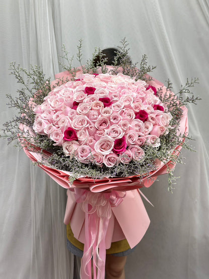 Story of Love - 100 Roses Bouquet