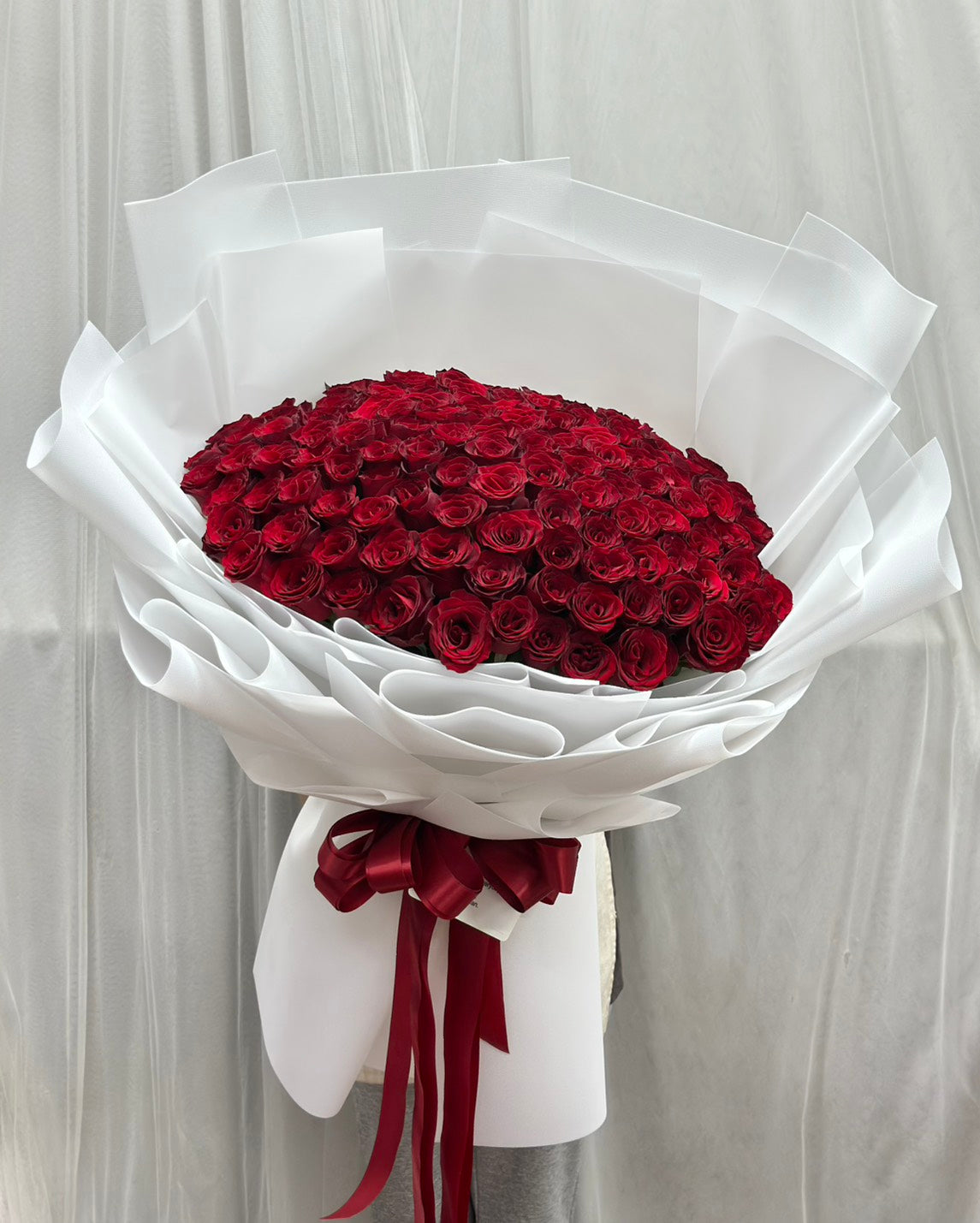 Century of Love  - 100 Red Roses Bouquet - BestBloomBuddy