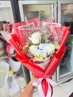 Little Love Story - 3 White Roses Bouquet