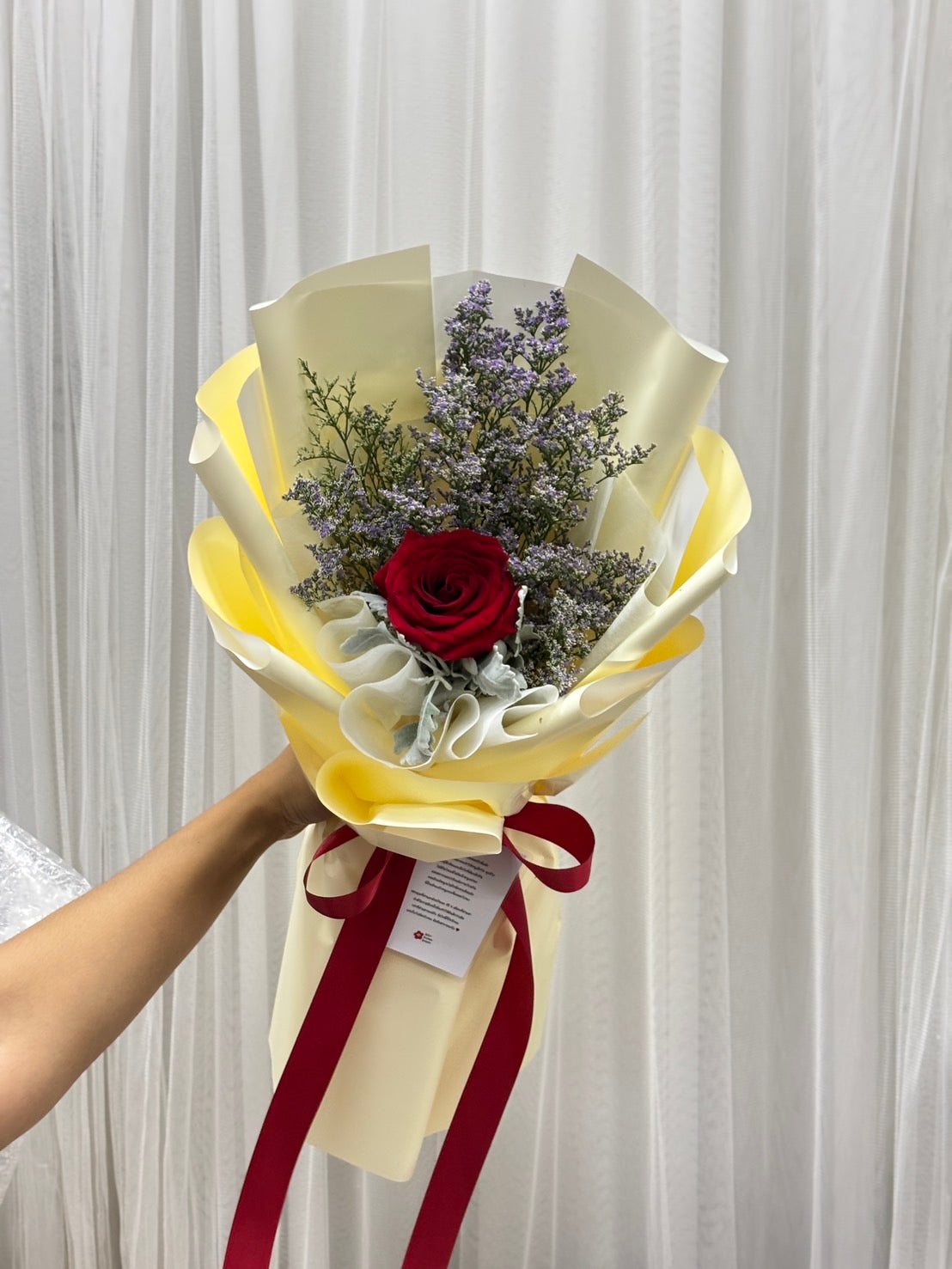 One & Only - Single Red Rose Bouquet - BestBloomBuddy