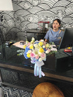 Cheerful Cuddle – Flower Basket - BestBloomBuddy