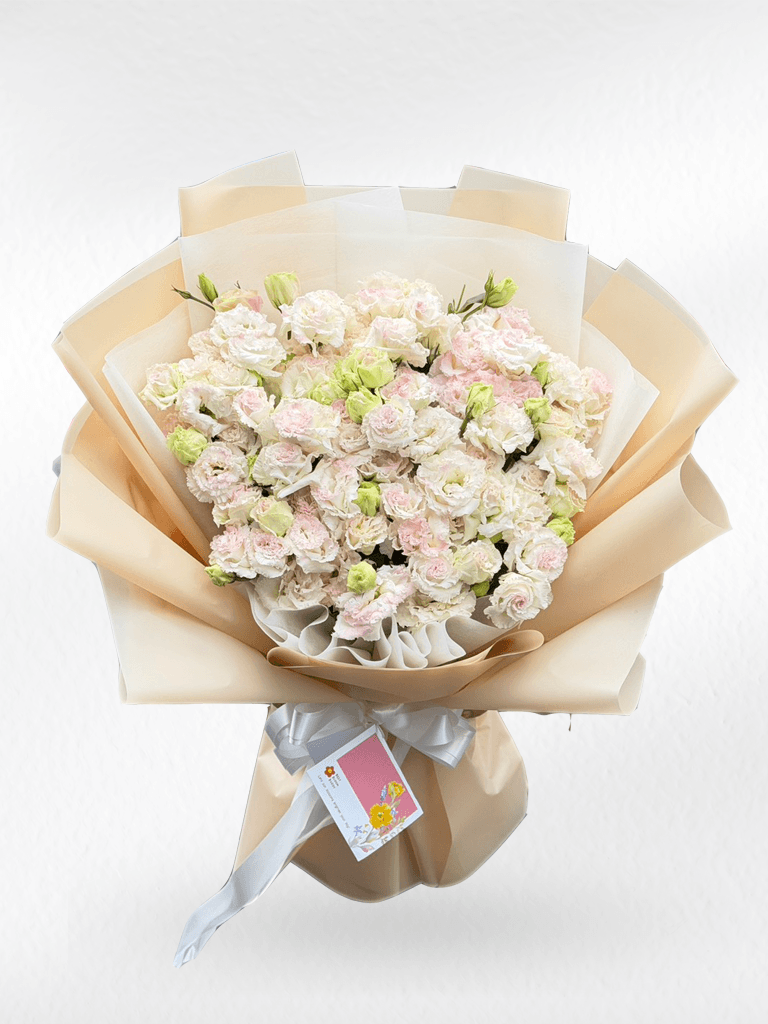 Soft_Pink_Lisianthus_Vietnam_Rose_Bouquet - BestBloomBuddy