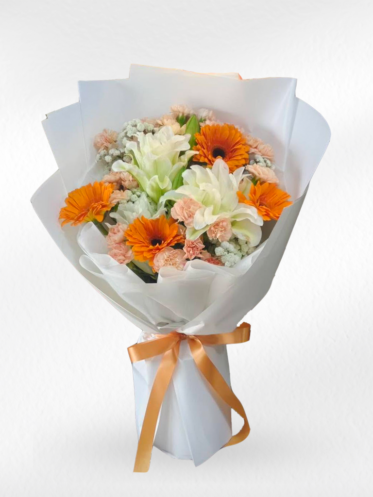 Morning Glow – Mixed Flower Bouquet