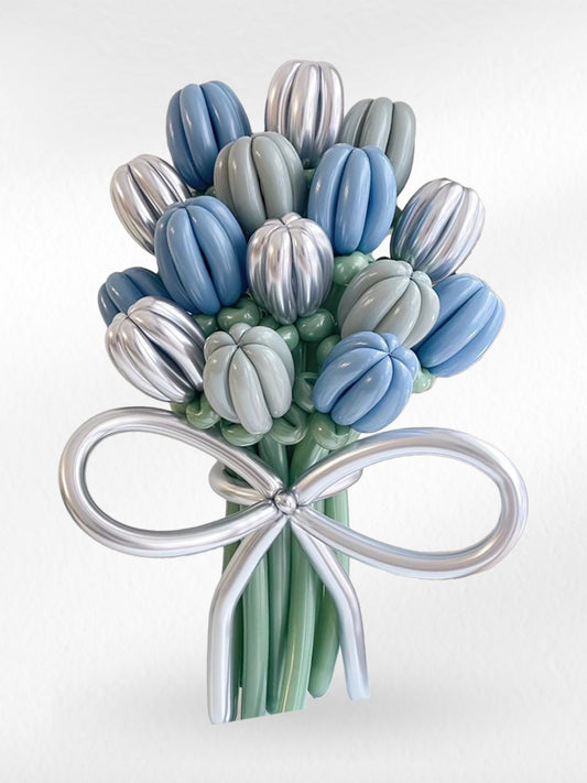 Silver Breeze – Balloon Flower Bouquet - BestBloomBuddy