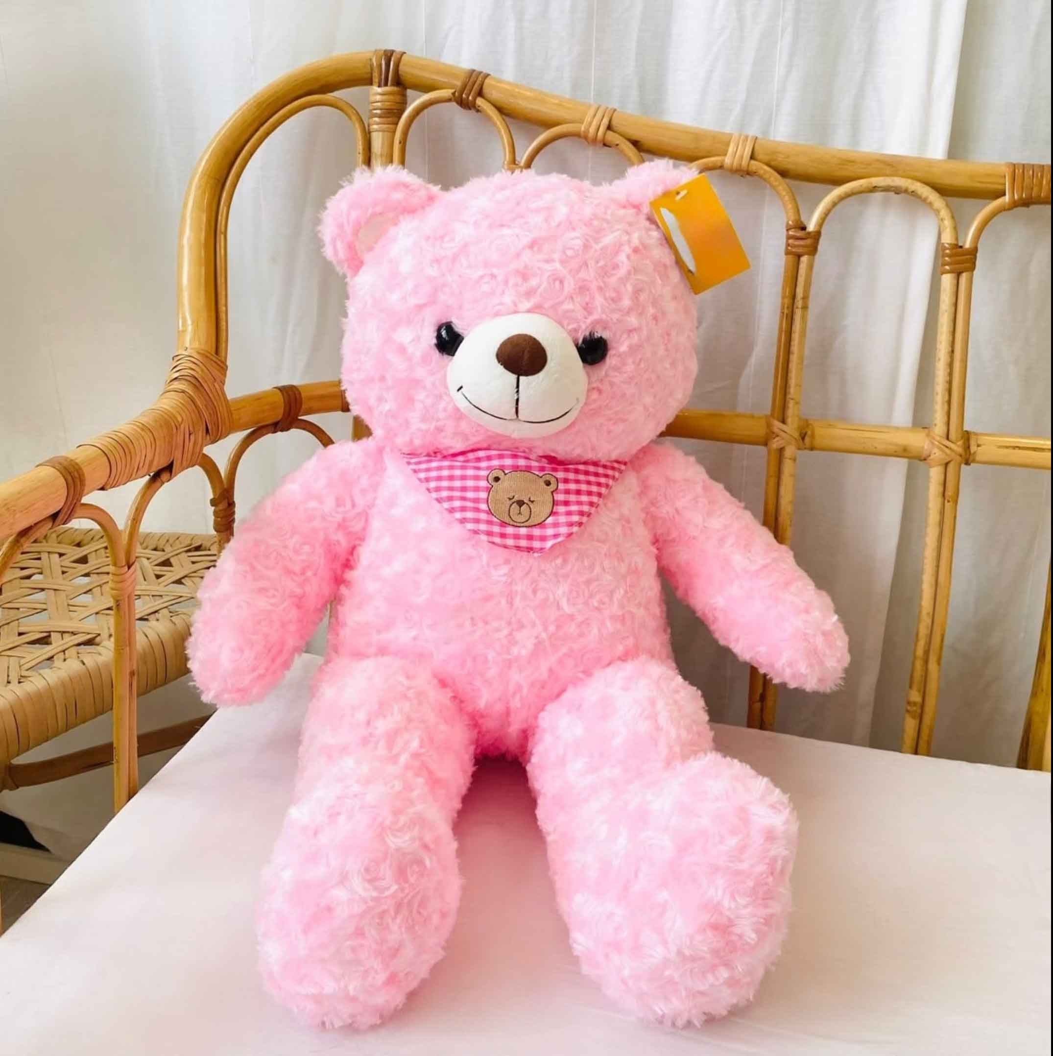 Strawberry Milk Teddy Bear — ตุ๊กตาหมีน่ารัก (สีชมพู) - BestBloomBuddy