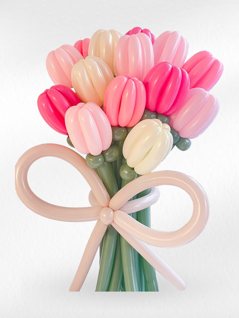 Pinky Please - Balloon Flower Bouquet - BestBloomBuddy