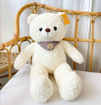 Vanilla Cream Teddy Bear — ตุ๊กตาหมีน่ารัก (สีขาว) - BestBloomBuddy