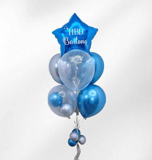 Blue Celebration – Balloon Bouquet - BestBloomBuddy