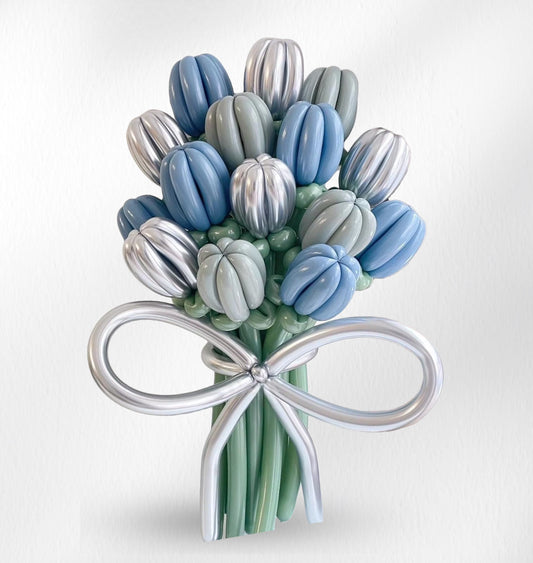 Silver Breeze – Balloon Flower Bouquet