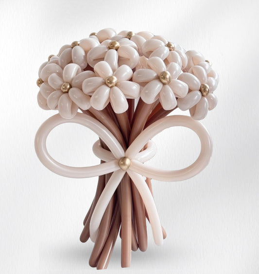 Creamy Charm – Balloon Flower Bouquet