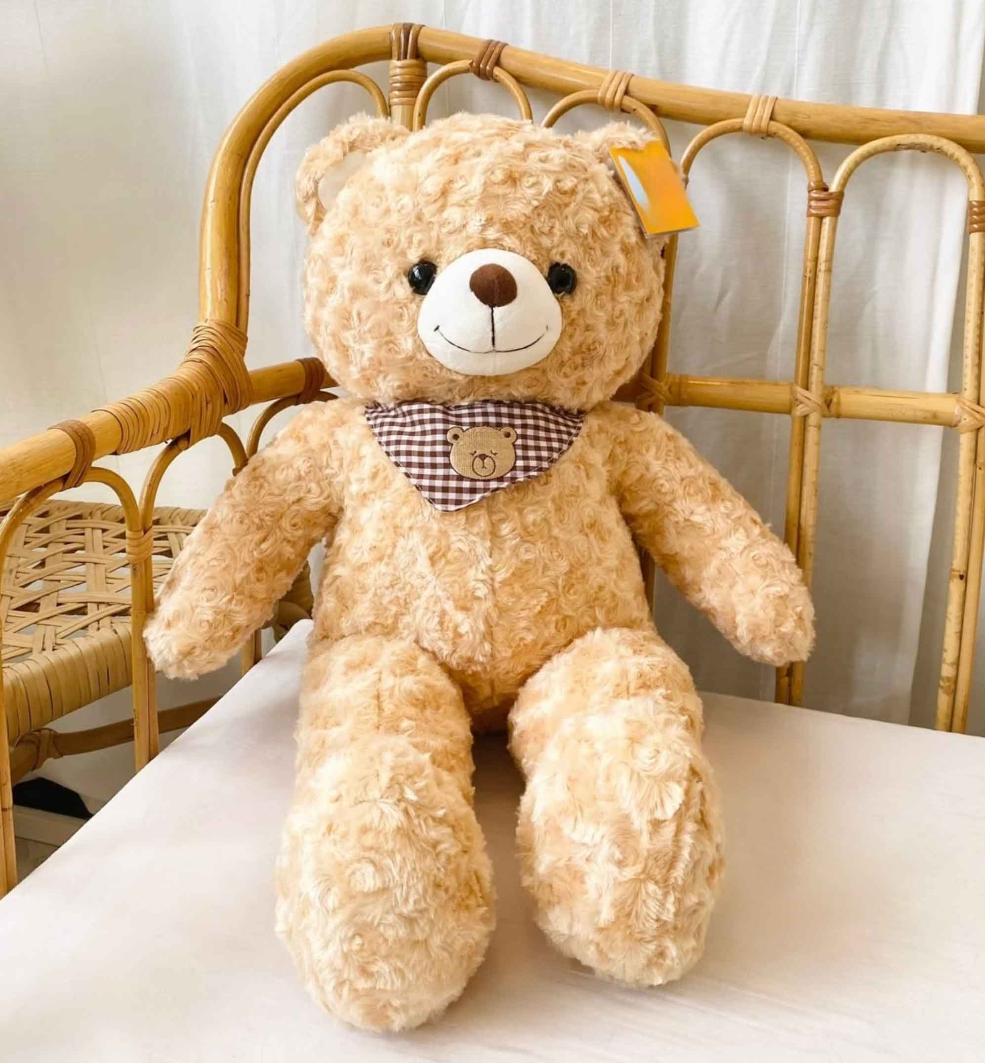 Butter Cookie Teddy Bear — ตุ๊กตาหมีน่ารัก (สีครีมเบจ) - BestBloomBuddy