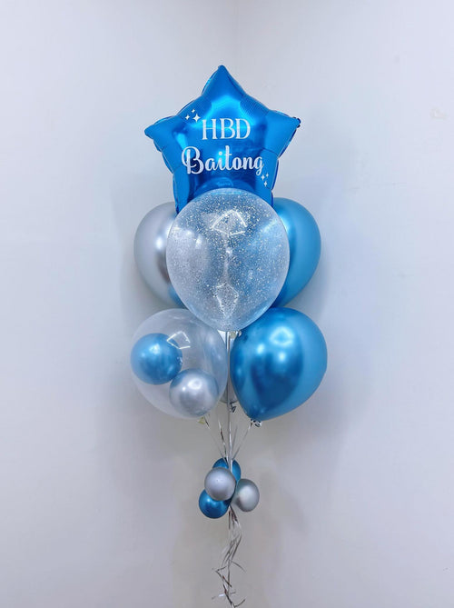 Blue Celebration – Balloon Bouquet - BestBloomBuddy