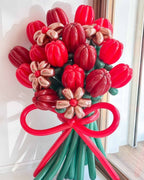 Golden Heartbeat – Balloon Flower Bouquet - BestBloomBuddy