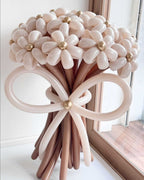Creamy Charm – Balloon Flower Bouquet - BestBloomBuddy