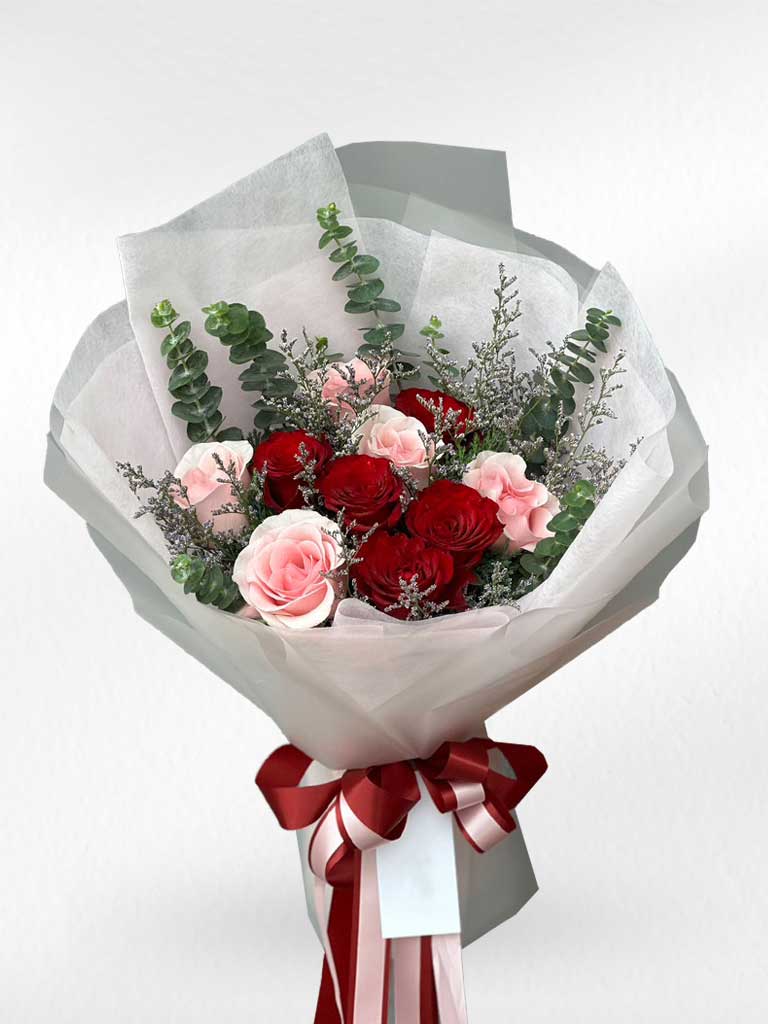 My Dearest - 10 Mixed Rose Bouquet - BestBloomBuddy