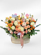 Happy Peachy – Flower Basket - BestBloomBuddy