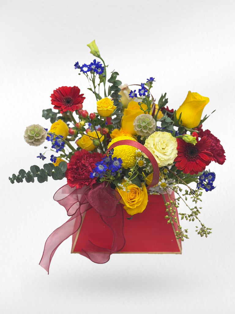 Vivid Charm – Flower Basket - BestBloomBuddy