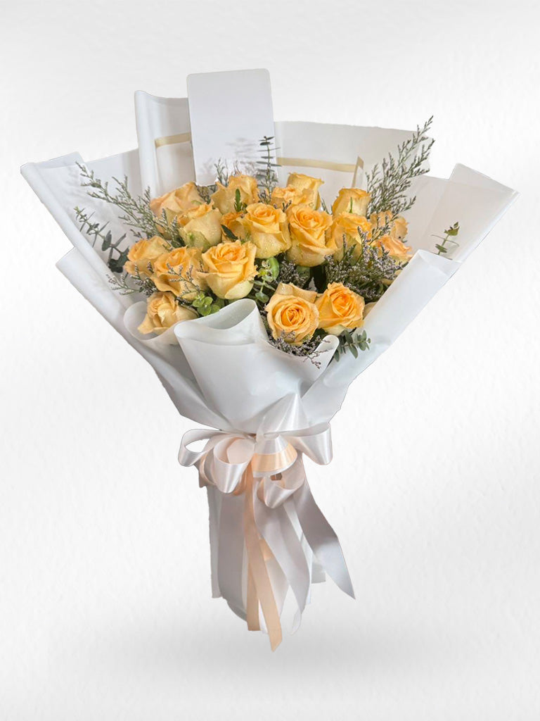 Golden Poem - 20 Yellow Roses Bouquet - BestBloomBuddy