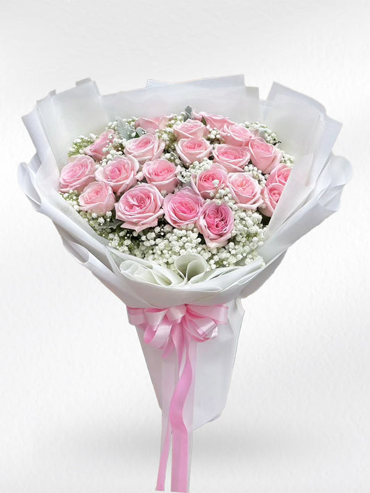Sweet Angel – 20 Pink Peony Roses (Garden Roses) - BestBloomBuddy