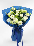 Navy Grace – Mixed Flower Bouquet - BestBloomBuddy