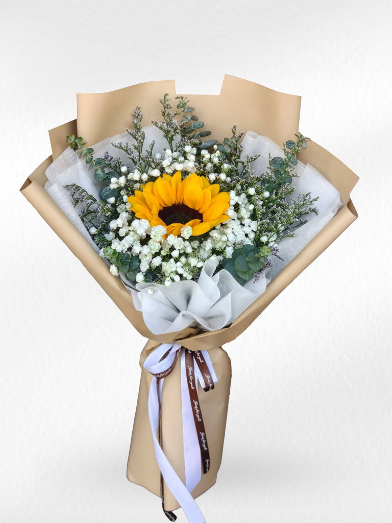 Hello Sunshine - Single Sunflower Bouquet - BestBloomBuddy