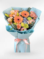 Coral Glow – Mixed Flower Bouquet - BestBloomBuddy