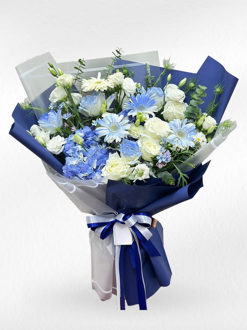 Calm Waves – Mixed Flower Bouquet - BestBloomBuddy