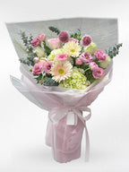 Soft Beauty – Scabiosa, Lisianthus and Roses Bouquet - BestBloomBuddy