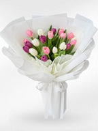 Enchanting Trio – 20 Tulips Bouquet - BestBloomBuddy