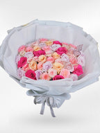 Butterfly Luxe “Pastel Whisper” – 50 Mixed Pastel Roses Bouquet - BestBloomBuddy