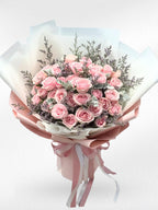 Sweet Whisper – 40 Pink Roses Bouquet - BestBloomBuddy
