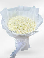 Century of Grace  - 100 White Roses Bouquet - BestBloomBuddy