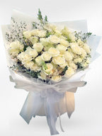 Purely Yours – 40 White Roses Bouquet - BestBloomBuddy